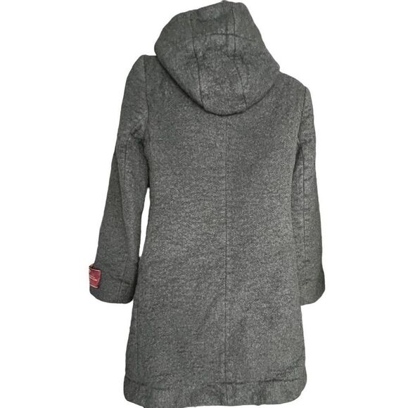 Babaton Womens Wool and Cashmere Blend Hooded Coat Jacket Gray Silver Size Small - Picture 4 of 12